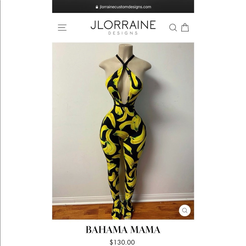 J. Lorraine Bodysuit, small, black and yellow WORN ONCE to dinner